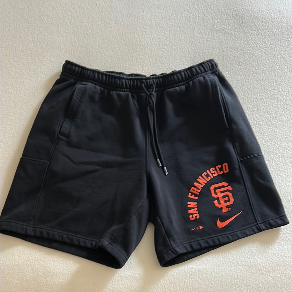 Nike San Francisco Giants Black and Orange Athletic Shorts‎ Men’s Size XL